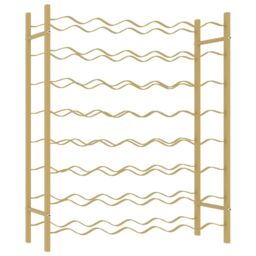 Berkfield Home Wine Rack for 48 Bottles Gold Metal - thumbnail 2