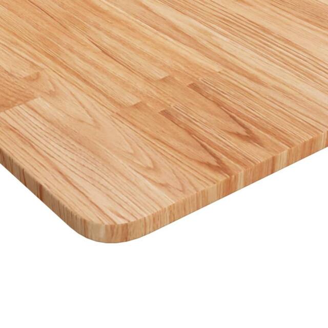 Berkfield Home Square Table Top Light Brown 70x70x1.5cm Treated Solid Wood Oak - Size: 70x70x1.5 cm - image 1