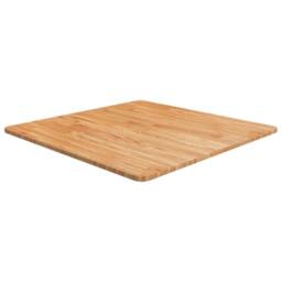 Berkfield Home Square Table Top Light Brown 70x70x1.5cm Treated Solid Wood Oak - Size: 70x70x1.5 cm - thumbnail 2