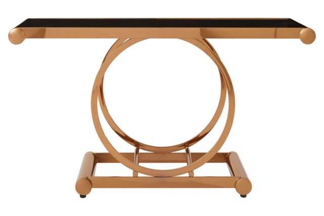 Orsina Contemporary Design Rose Gold Console Table, Versatile Hallway Table, Easily Maintained Modern Console Table - image 1