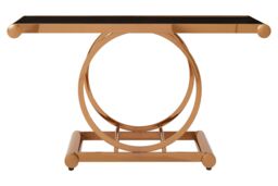 Orsina Contemporary Design Rose Gold Console Table, Versatile Hallway Table, Easily Maintained Modern Console Table - thumbnail 1