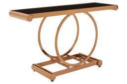 Orsina Contemporary Design Rose Gold Console Table, Versatile Hallway Table, Easily Maintained Modern Console Table - thumbnail 2
