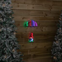 Samuel Alexander 60cm Infinity Light up Hanging Parachute Gonk Christmas Decoration with Multi-Coloured LEDs - thumbnail 4