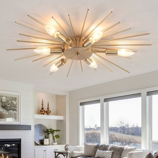 Garwarm 6 Light 60cm Dimmable Flush Mount in Gold - image 1