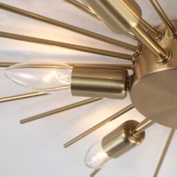 Garwarm 6 Light 60cm Dimmable Flush Mount in Gold - thumbnail 2