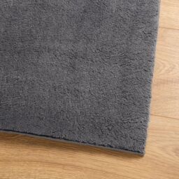 Berkfield Home Rug Short Pile Soft & Washable Anthracite 100x200 cm in Black - Size: 100 cm diameter - thumbnail 4