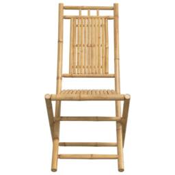 Berkfield Home Folding Garden Chairs 6 pcs 46x66x99 cm Bamboo in Brown - Size: 46 x 66 x 99 cm - thumbnail 5
