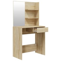 Berkfield Home Dressing Table Set Sonoma Oak 74.5x40x141 cm in Brown - thumbnail 5