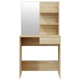 Berkfield Home Dressing Table Set Sonoma Oak 74.5x40x141 cm in Brown - thumbnail 6