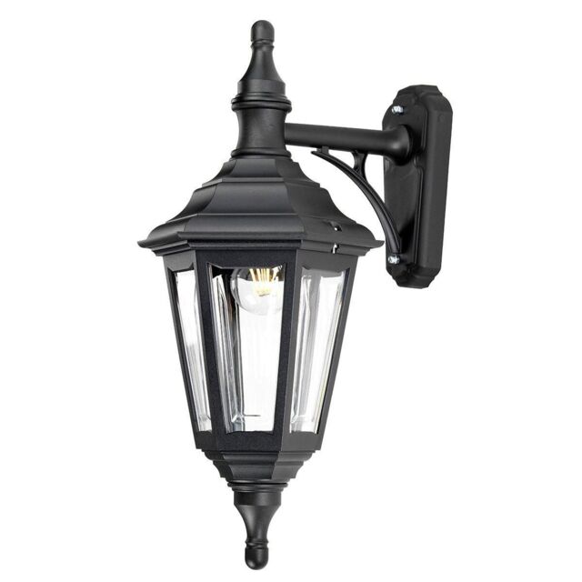 Netlighting Kinsale 1 Light Outdoor Coastal Wall Lantern Light Black IP44 E27 - image 1