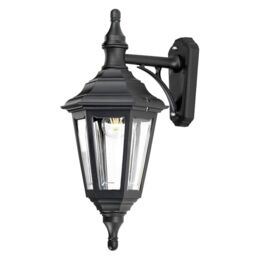 Netlighting Kinsale 1 Light Outdoor Coastal Wall Lantern Light Black IP44 E27 - thumbnail 1