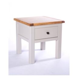 Cabinet Bits Argenta Light Grey 1 Drawer Side Table Brass Knob - thumbnail 3