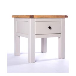Cabinet Bits Argenta Light Grey 1 Drawer Side Table Brass Knob - thumbnail 2