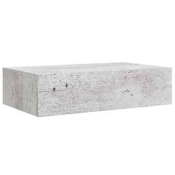 Berkfield Home Wall Drawer Shelves 2 pcs Concrete Grey 40x23.5x10cm MDF - Size: 40x23.5x10 cm - thumbnail 6