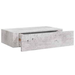 Berkfield Home Wall Drawer Shelves 2 pcs Concrete Grey 40x23.5x10cm MDF - Size: 40x23.5x10 cm - thumbnail 5