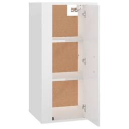 Berkfield Home Wall Mounted TV Cabinet High Gloss White 40x34, 5x80 cm - thumbnail 7