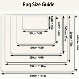 YnysTec Large Shaggy Rug Anti Slip Mat Soft Fluffy Living Room Bedroom Carpet in White - Size: 60 cm x 120 cm - thumbnail 3