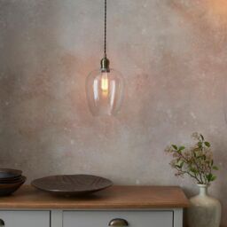 Netlighting 'LIVORNO' Dimmable Stylish Indoor Glass Single Pendant Ceiling Lamp in Yellow - thumbnail 3