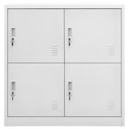 Berkfield Home Locker Cabinet Light Grey 90x45x92.5 cm Steel - thumbnail 2