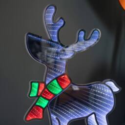 Samuel Alexander 60cm Reindeer with Scarf Infinity Decoration with Multi-Coloured LEDs - thumbnail 5
