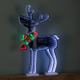 Samuel Alexander 60cm Reindeer with Scarf Infinity Decoration with Multi-Coloured LEDs - thumbnail 6