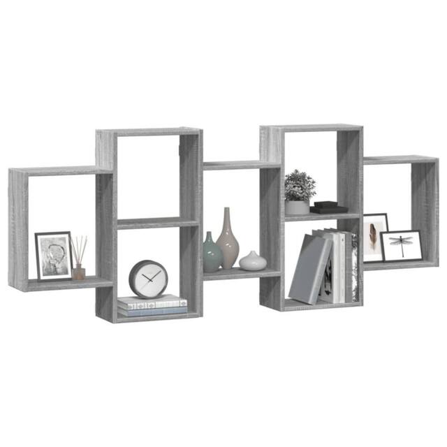 Berkfield Home Durable Wall Shelf Grey Sonoma 159x18x65 cm Engineered Wood - Size: 159 x 18 x 65 cm - image 1