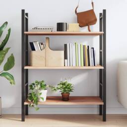 Berkfield Home Wall Shelf 100x60x2 cm Untreated Solid Wood Oak in Light Tan - Size: 100 x 60 x 2 cm