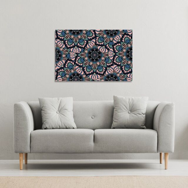 Benjamin Tate Design Mandalas pattern (Canvas Print) / 101 x 77 x 4cm in Natural - Size: 101 x 77 x 4 cm - image 1