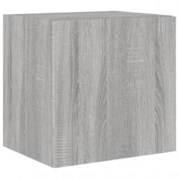Berkfield Home TV Wall Cabinets with LED Lights 2 pcs Grey Sonoma 40.5x35x40 cm - thumbnail 8