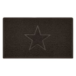 Nicoman Embossed PVC Spaghetti Embossed Star Door Mat in Brown - Size: 45 cm x 75 cm - thumbnail 2