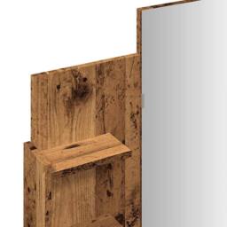 Berkfield Home Dressing Table with Mirror Old Wood 96x39x142 cm in Brown - Size: 96 x 39 x 142 cm - thumbnail 8