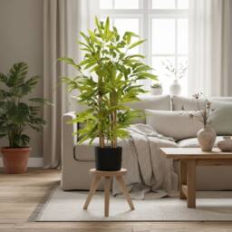 Wyld Haus Fike Compact Artificial Bamboo Desk Tree in Pot 60cm in Green - Size: Small