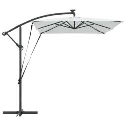 Berkfield Home Cantilever Banana Parasol with Lock Sand 294 x 200 x 254 cm in Light Sand - thumbnail 7