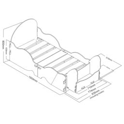 Kidsaw Princess Carriage Junior Bed in Pink - thumbnail 5