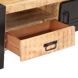 Berkfield Home Coffee Table 100x50x40 cm Rough Mango Wood in Brown - Size: 100 x 50 x 40 cm - thumbnail 6