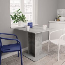 Berkfield Home Dining Table Concrete Grey 80x80x75 cm Engineered Wood - Size: 80 x 80 x 75 cm