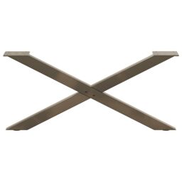 Berkfield Home Coffee Table Legs X-Shaped 2 pcs Natural Steel 70x(30-31) cm Steel in Brown - thumbnail 5