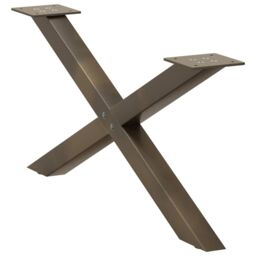 Berkfield Home Coffee Table Legs X-Shaped 2 pcs Natural Steel 70x(30-31) cm Steel in Brown - thumbnail 4