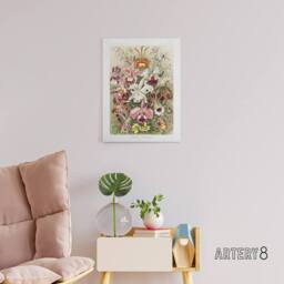 "Artery8 Orchid Flower Colourful Varieties Haeckel Canvas Wall Art - Size: W18"" x H24""" - thumbnail 3