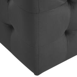 Wyld and Coco Luxor Black Velvet Tufted Storage Ottoman Bench - thumbnail 8