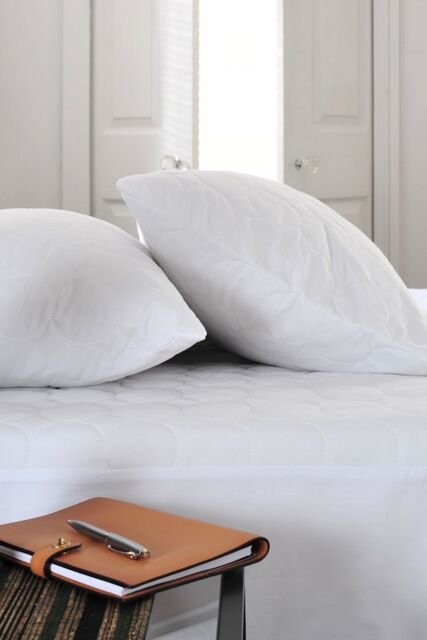 The Lyndon Company Luxury Cotton Quilted Matress Protector - Deyongs 1846 in White - Size: Super King - image 1