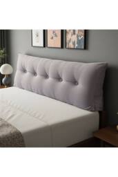 Living and Home Wedge Headboard Pillow with Removable Cover in Light Grey - Size: Medium - thumbnail 2
