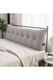 Living and Home Wedge Headboard Pillow with Removable Cover in Light Grey - Size: Medium - thumbnail 7