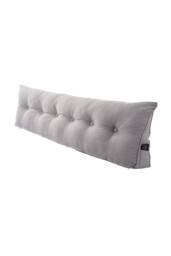 Living and Home Wedge Headboard Pillow with Removable Cover in Light Grey - Size: Medium - thumbnail 4