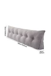 Living and Home Wedge Headboard Pillow with Removable Cover in Light Grey - Size: Medium - thumbnail 9