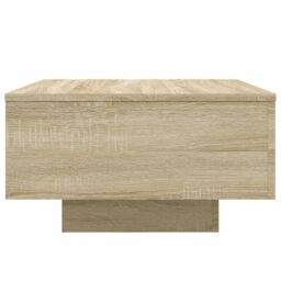 Berkfield Home Coffee Table Sonoma Oak 55x55x31 cm Engineered Wood in Brown - Size: 55 x 55 x 31 cm - thumbnail 5