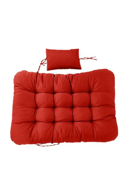 Living and Home Fluffy Thick Hanging Swing Chair Cushion in Red - image 1