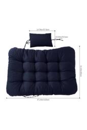 Living and Home Fluffy Thick Hanging Swing Chair Cushion in Red - thumbnail 7
