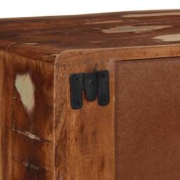 Berkfield Home Wall-mounted TV Cabinet 100x32x25 cm Solid Wood Reclaimed in Brown - Size: 100 x 32 x 25 cm - thumbnail 7
