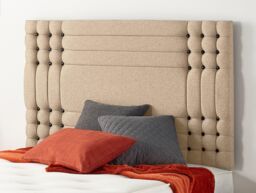 Somnior Flexby Plush Fabric Side Opening Ottoman Bed With Headboard in Beige - Size: Single - thumbnail 3